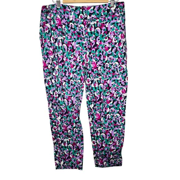Pappagallo The Chelsea Jade Multicolor Crop Ankle Pants Size 10 - Picture 2 of 9